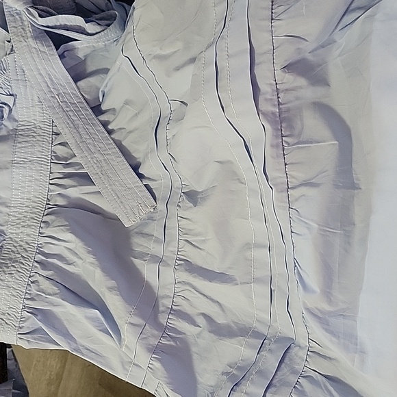 NWT Vestique Light Blue Ruffle Wrap Size Small Dress - Picture 7 of 7